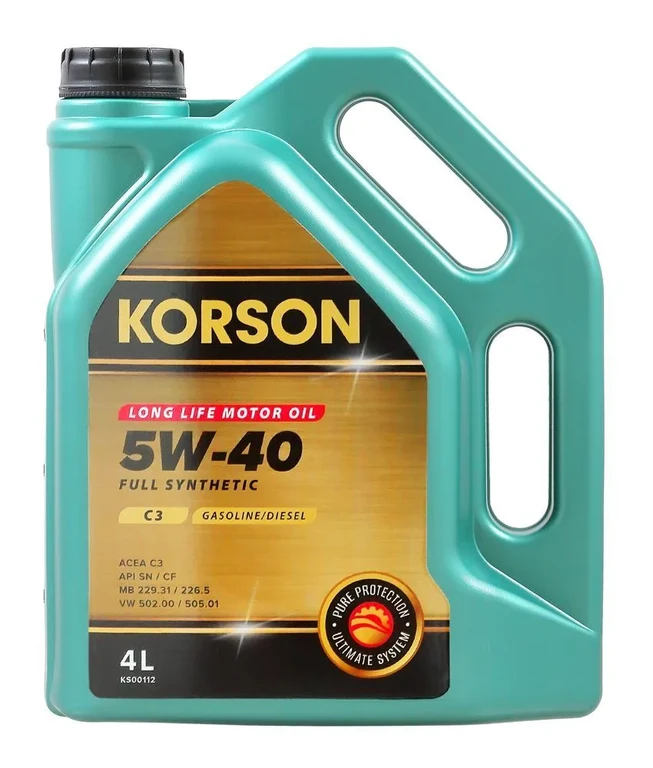 Масло моторное KORSON FULL SYNTHETIC 5W-40 C3 4л