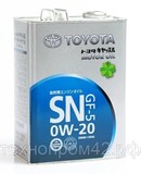 Масло моторное Toyota Motor Oil SN 0W20, (4 л.) O.E.M.